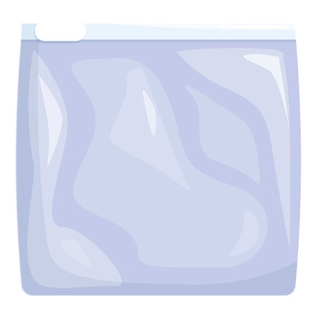 Reusable silicon zipper bag is lying and waiting to be used for storing food or stuffのイラスト素材