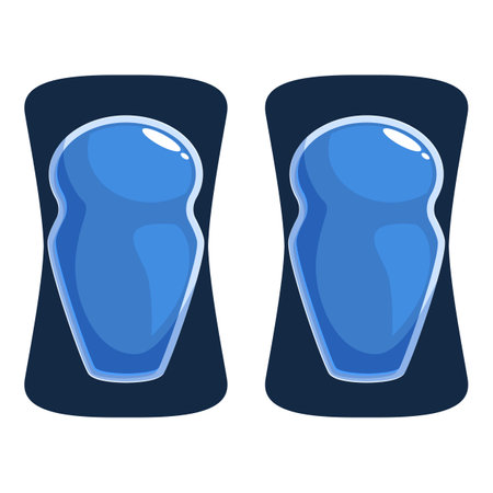Providing safety and support, these knee pads are essential for athletes and anyone engaging in activities prone to knee injuriesのイラスト素材