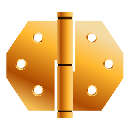 Golden door hinge providing a seamless blend of functionality and eleganceのイラスト素材