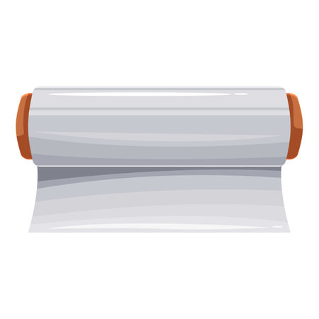 Aluminum foil roll is used for packing, storing, and cooking foodのイラスト素材