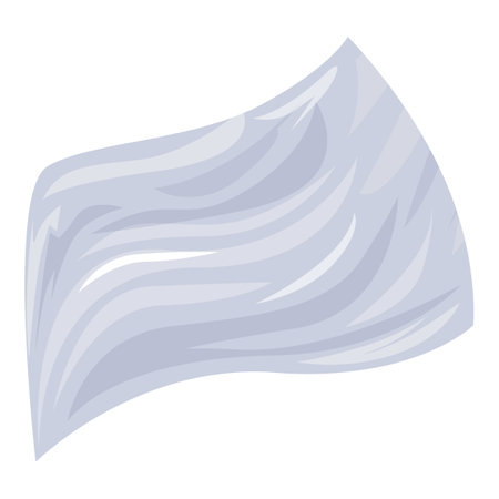 Illustration of a white cloth flowing in the windのイラスト素材