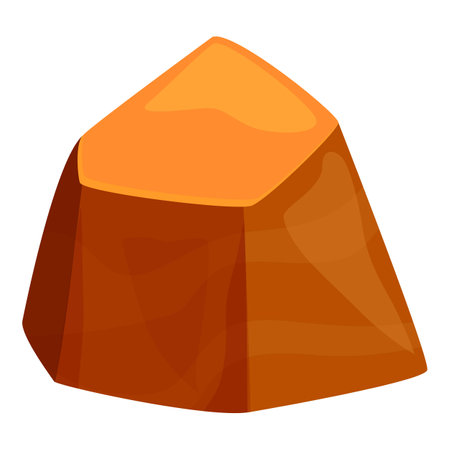 Amber gemstone piece with shiny surface, precious stone for jewelryのイラスト素材