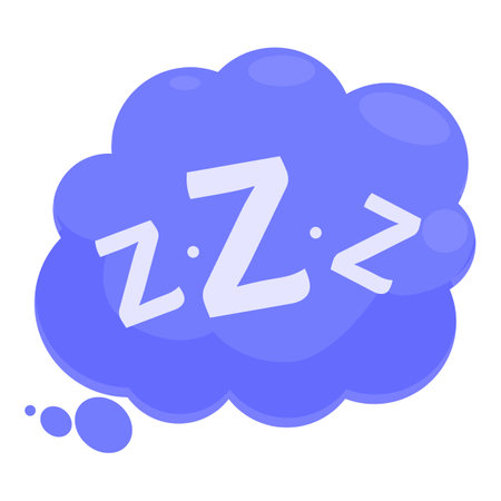 Cartoon thought bubble showing a zzz symbol for sleepingのイラスト素材