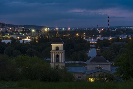 Belgorod city. Russia. Twilight view of the Church of St. Michael (1844 year of construction).の写真素材