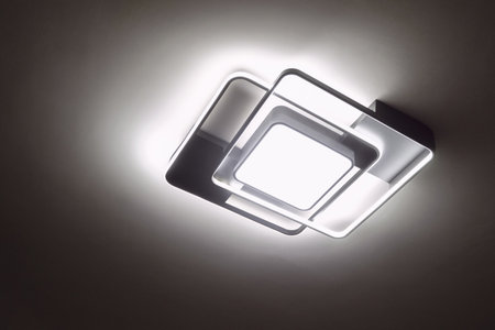 LED ceiling light. Overhead white lamp.