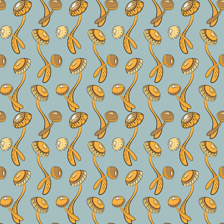 Seamless pattern with different mushroomsのイラスト素材