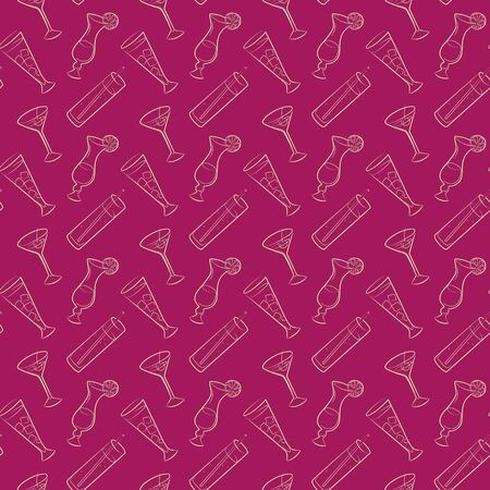 Seamless pattern with different glassesのイラスト素材