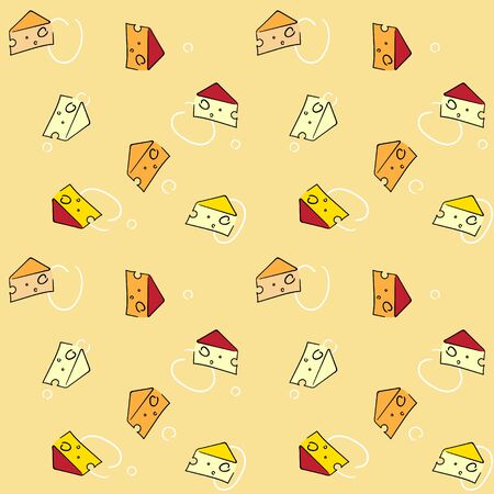 Seamless pattern with cheeseのイラスト素材