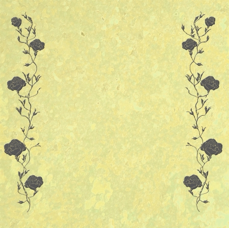 Vintage Rose Border with Copy Spaceの写真素材