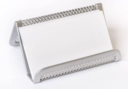 Business card on displayの写真素材