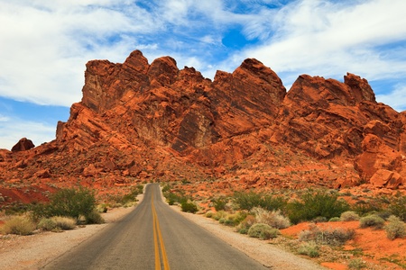 Valley of Fire rock formations in Nevada.の写真素材