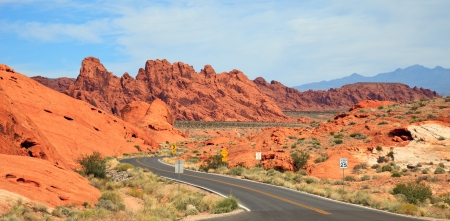 View of the Valley of Fire State Park in Nevada の写真素材