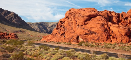 Early morning landscape in the Valley of Fire, Nevada の写真素材