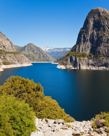 Beautiful view of Hetch Hetchy reservoir in Yosemite National Park, California.の写真素材