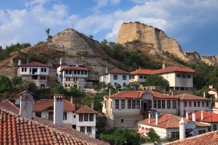 View of beautiful Melnik, Bulgaria.の写真素材
