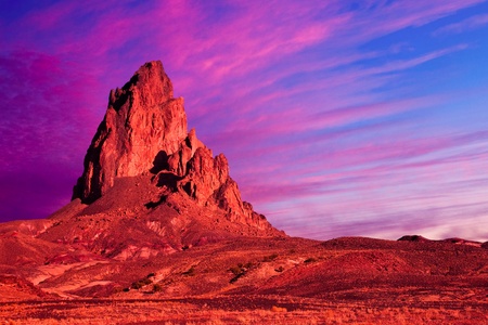 Dramatic Rock Formation and Sky in Monument Valley.