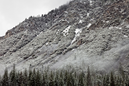 Beautiful winter landscape in Yosemite National Park, California.の写真素材