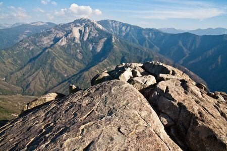 View from Moro Rock in Sequoia National Park, California の写真素材