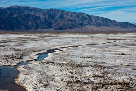 Salt flats in Death Valley National Park, California の写真素材