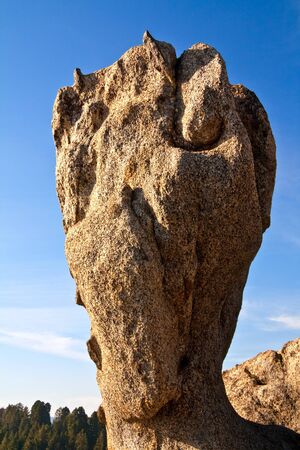 Interesting rock formation in Sequoia National Park, California.の写真素材
