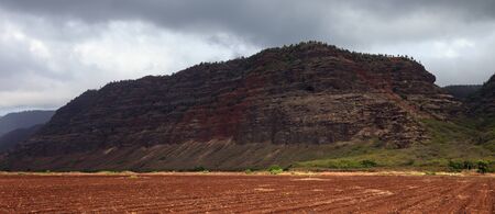 Beautiful Kauai panorama on a cloudy day.の写真素材