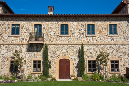 Impressive Napa Valley winery, California.のeditorial素材