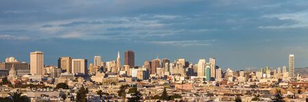 San Francisco town and skylne in late afternoon light.の写真素材