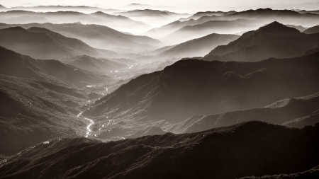 Amazing view from Moro Rock in Sequoia National Park, California の写真素材