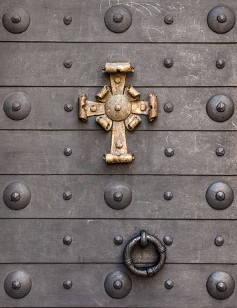 Detail from a metal door in Akershus fort in Oslo, Norway.のeditorial素材
