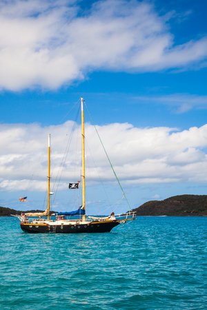 Pirate ship in the British Virgin Islands.の写真素材