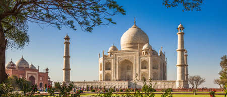 Beautiful landscape at Taj Mahal in Agra, India.の写真素材