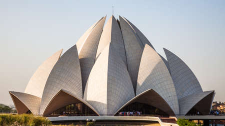 The Bahai Lotus Temple in New Delhi, Indiaのeditorial素材