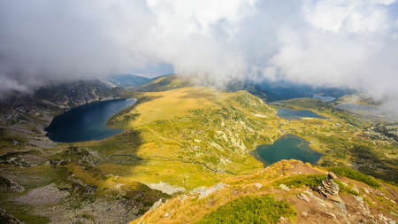 Five of the Seven Rila Lakes in Bulgariaの写真素材