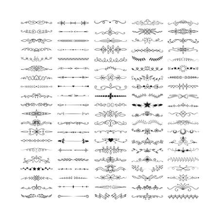 Set of stylish ornaments for creating tattoos, stickers, postcards, books of other creativity. Vector objects isolated on a white background.のイラスト素材