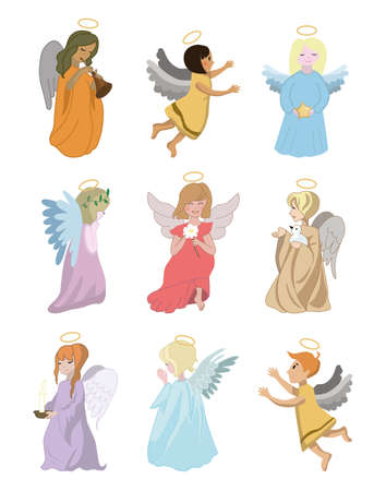 Angels for Valentine's Day and Christmas.のイラスト素材