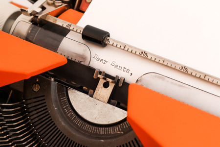 Dear Santa on Typewriterの写真素材