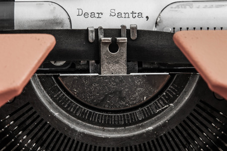 Dear Santa on Typewriterの写真素材
