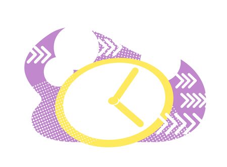 Time management flat concept vector illustration. Clock 2D cartoon object for web design. Tasks deadline control. Time planning and optimization. Productivity and scheduling skill creative ideaのイラスト素材