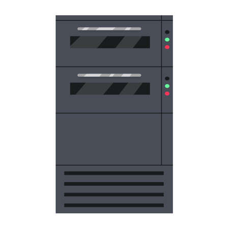 Closed bakery oven semi flat color vector object. Full sized item on white. Preparing cookies. Professional baking equipment simple cartoon style illustration for web graphic design and animationのイラスト素材