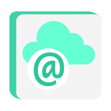 Cloud-based email service semi flat color vector object. Full sized item on white. cloud computing model. Storage service simple cartoon style illustration for web graphic design and animationのイラスト素材