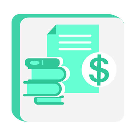 Option for monetizing writing work semi flat color vector object. Full sized item on white. Paid access to books and documents simple cartoon style illustration for web graphic design and animationのイラスト素材