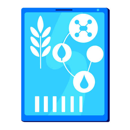 Device for smart farming semi flat color vector object. Full sized item on white. Automatic control and monitoring systems simple cartoon style illustration for web graphic design and animationのイラスト素材