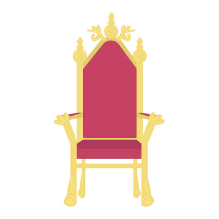 Luxury chair semi flat color vector object. Full sized item on white. interior design. Furniture for living and dining rooms simple cartoon style illustration for web graphic design and animationのイラスト素材