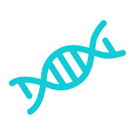 DNA ladder like structure semi flat color vector object. Full sized item on white. information molecule. coiled configuration. Simple cartoon style illustration for web graphic design and animationのイラスト素材