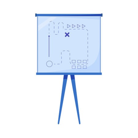 Plan semi flat color vector object. Full sized item on white. Organization and strategy. Project graphic representation simple cartoon style illustration for web graphic design and animationのイラスト素材