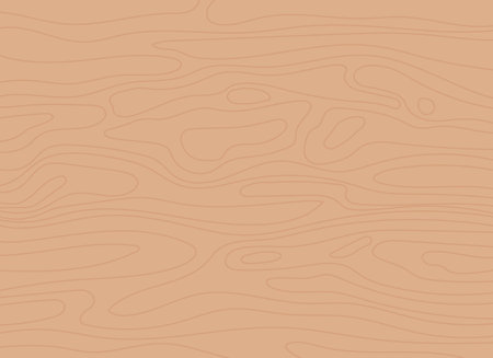 Brown wooden desktop flat color vector background template. Blank surface for products advertisement. Empty place with wood grains. Fully editable 2D illustration with copy space for textのイラスト素材