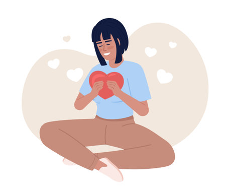Be passionate flat concept vector spot illustration. Editable 2D cartoon character on white for web design. Achieving professional dreams and goals creative idea for website, mobile, magazineのイラスト素材