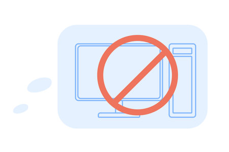 Unplug desktop computer thought cloud semi flat color vector icon. PC shutdown bubble. Editable full sized element on white. Simple cartoon style spot illustration for web graphic design and animationのイラスト素材