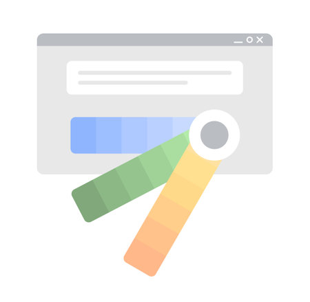 Switching website design color scheme semi flat color vector object. Palettes. Editable icon. Full sized element on white. Simple cartoon style spot illustration for web graphic design and animationのイラスト素材