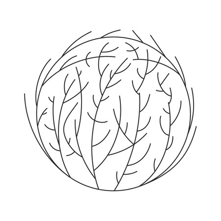 Tumbleweed rolling flat monochrome isolated vector object. dry bush. wild grass. desert wind. Editable black and white line art drawing. Simple outline spot illustration for web graphic designのイラスト素材